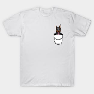 Funny Pocket Dog Doberman T-Shirt